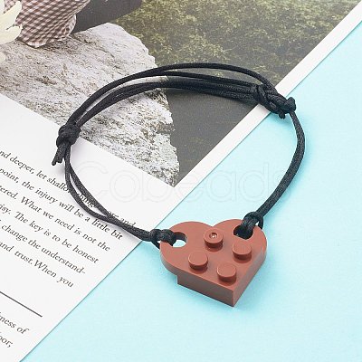 Resin Building Blocks Link Bracelets BJEW-JB06339-04-1