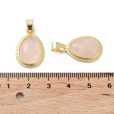 Natural Rose Quartz Pendants G-M405-05G-02-1