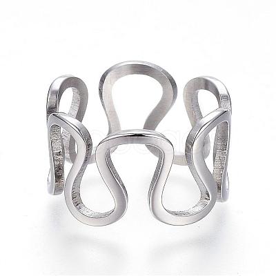 304 Stainless Steel Wide Band Rings RJEW-G081-29P-18mm-1