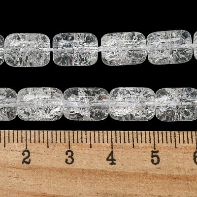 Transparent Crackle Glass Beads Strands GLAA-NH0001-04K-1