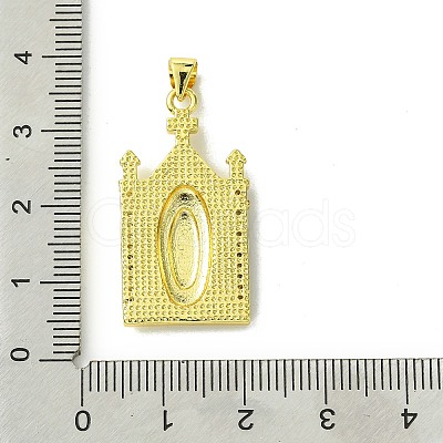 Real 18K Gold Plated Brass Micro Pave Clear Cubic Zirconia Pendants KK-H472-36F-G-1