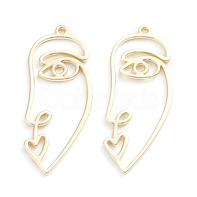 Alloy Open Back Bezel Pendants PALLOY-I197-17G-1