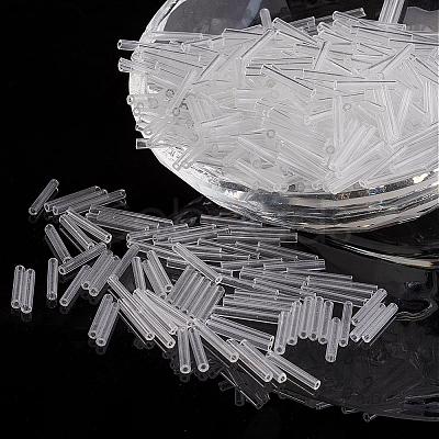 Glass Bugle Beads SEED-E001-9mm-01#-1