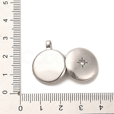 304 Stainless Steel Locket Pendants STAS-M334-01A-AS-1