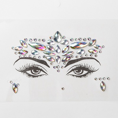 Acrylic Face Gems Stickers MRMJ-F014-04-1