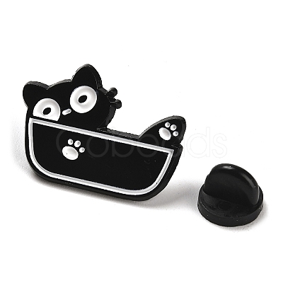 Cartoon Cat Enamel Pin JEWB-P032-D05-1