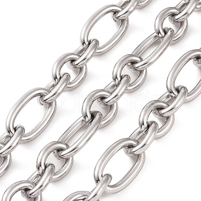 Tarnish Resistant 304 Stainless Steel Figaro Chains CHS-E009-02P-1