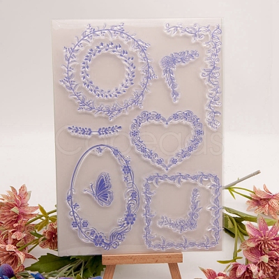 Geometric Transparent Clear Silicone Stamp/Seal SCRA-PW0009-03-1