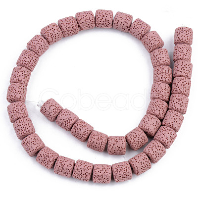 Synthetic Lava Rock Beads Strands G-S359-171C-1