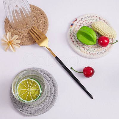 8Pcs 8 Colors Cotton Thread Weave Hot Pot Holders DIY-SZ0003-67-1