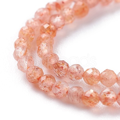 Natural Strawberry Quartz Beads Strands G-A026-A03-2mm-1