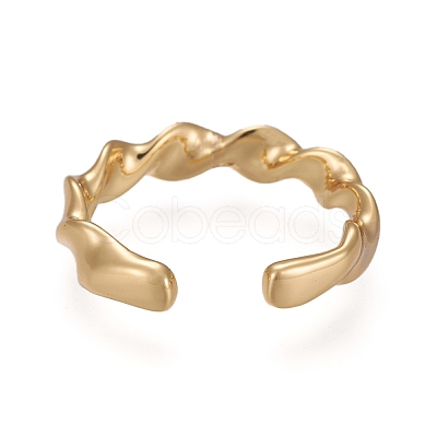 Brass Cuff Rings RJEW-Z003-11G-1