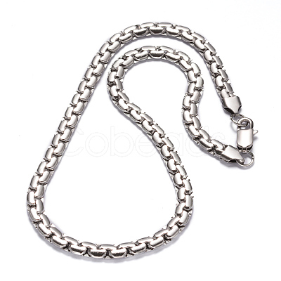 Tarnish Resistant 304 Stainless Steel Box Chain Necklaces and Bracelets Jewelry Sets SJEW-K029-P-1