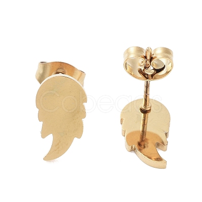 PVD Vacuum Plating 304 Stainless Steel Stud Earrings for Women EJEW-A048-06G-1