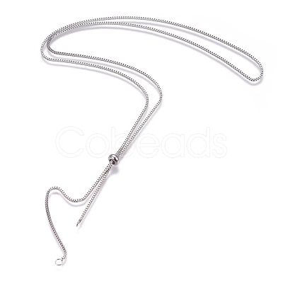 Tarnish Resistant Stainless Steel Slider Necklace Making X-AJEW-JB00476-1