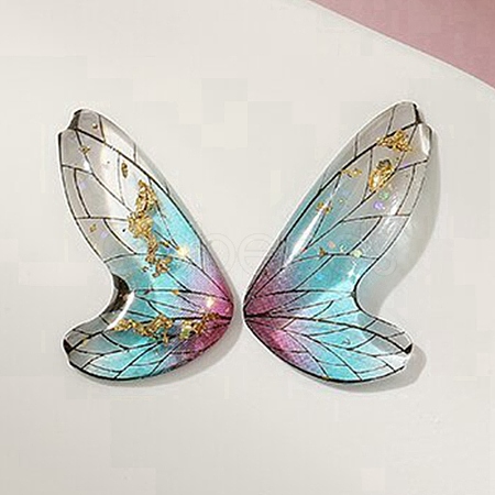 Gradient Color Transparent Resin Pendants RESI-TAC0019-06E-1