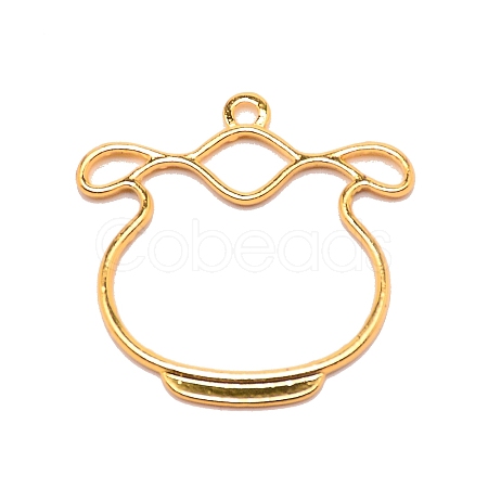 Alloy Open Back Bezel Charm Pendants PALLOY-WH0088-56-1