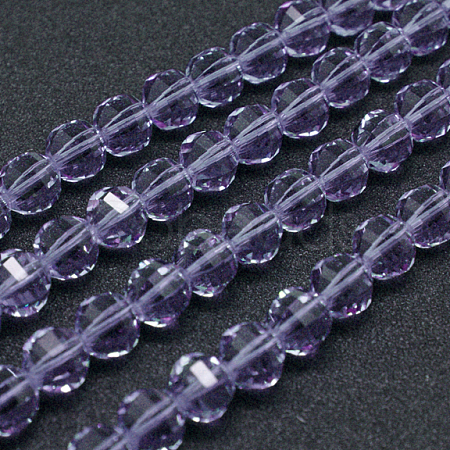 Faceted Round Imitation Austrian Crystal Bead Strands G-M182-10mm-04A-1