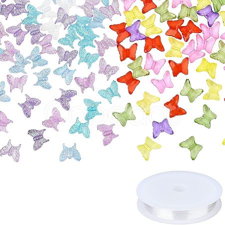 Nbeads 120Pcs Transparent Acrylic Beads TACR-NB0001-16-1