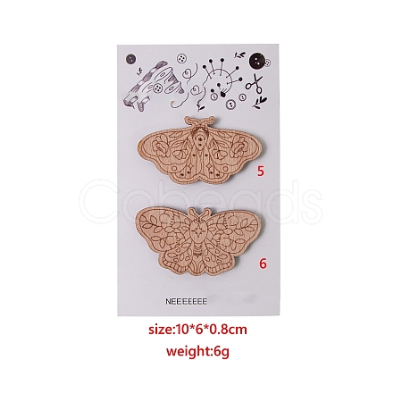 Butterfly Wood Magnetic Needle Pin PW-WG12162-03-1