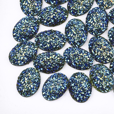 Electroplate Druzy Resin Cabochons CRES-T012-08H-1