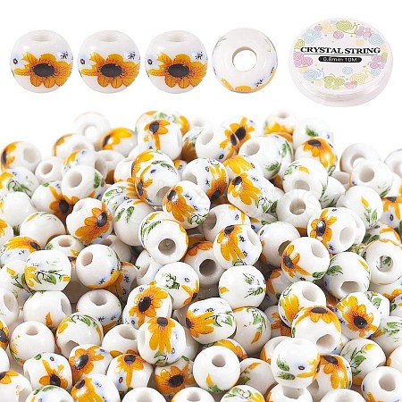 200Pcs Handmade Porcelain Beads Kit for DIY Bracelet Making DIY-SZ0005-94-1