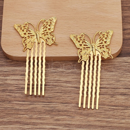 Brass Hair Comb Findings OHAR-PW0001-418G-1