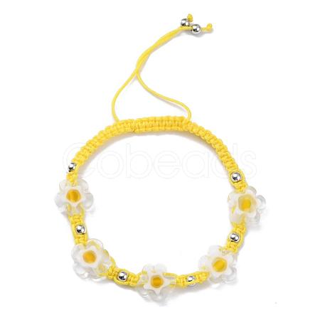 Adjustable Nylon Thread Braided Bead Bracelets BJEW-JB05959-04-1