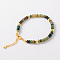 Simple Design Natural African Turquoise(Jasper) Beaded Bracelets for Women, 