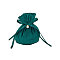 Velvet Jewelry Bags with Drawstring & Plastic Imitation Pearl, Velvet Cloth Gift Pouches, Dark Green, 13.2x14x0.4cm