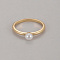 Brass Plain Band Rings for Women, Golden, Inner Diameter: 16~19mm