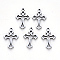 Tarnish Resistant 304 Stainless Steel Pendants, Laser Cut, Cross, Stainless Steel Color, 19x12x1mm, Hole: 1.2mm