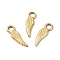 Ion Plating(IP) 304 Stainless Steel Pendants, Wing, Golden, 15x4x1mm, Hole: 2.5mm