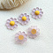 Resin Frosted Cabochons, DIY for Earrings & Bobby Pin Accessories, Flower, Thistle, 23x23mm