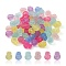 Transparent Frosted Acrylic Beads, Pineapple, Mixed Color, 14x11x10mm, Hole: 1.8mm