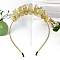 Natural Yellow Quartz Hair Bands, Flower Crown Hair Bands, for Women Girls, 200x160mm