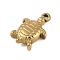 Ion Plating(IP) 304 Stainless Steel Pendants, Tortoise Charm, Real 18K Gold Plated, 15.5x10.5x4mm, Hole: 0.9mm