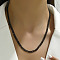 Unisex Hip-hop Brass Chunky Curb Chain Brass Necklaces, Gunmetal, 20.08 inch(51cm)