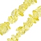 Transparent Glass Beads Strands, Imitation Gemstone, Nuggets, Yellow, 4~11x8~10x2~8mm, Hole: 0.7mm, 31.10''(79cm)