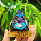 Orgonite Pyramid Resin Energy Generators, Reiki Gemstone Inside for Home Office Desk Decoration, Purple, 50x50x50mm