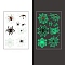 Hallowmas Luminous Glow in the Dark Removable Temporary Water Proof Tattoos Paper Stickers, Spider, 10x7.5cm