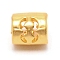 Alloy Beads, Column with Hollow Number, Matte Gold Color, Number, 6.5x6mm, Hole: 3.3mm