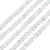CHGCRAFT 5 Strands Synthetic Crackle Quartz Beads Strands GLAA-CA0001-14-1