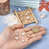 12Pcs 6 Styles Natural Shell Pendants BSHE-TA0002-06-14