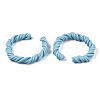 Polymer Clay Twist Rope Open Ring CLAY-N010-031-05-3