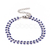 Enamel Wheat Link Chains Bracelet BJEW-P271-02P-06-1