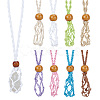   9Pcs 9 Colors Braided Cotton Thread Cords Macrame Pouch Necklace Making FIND-PH0010-47B-1