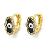 Brass Micro Pave Cubic Zirconia Hoop Earring EJEW-C088-38G-2