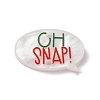 Christmas Theme Word OH SNAP Printed Acrylic Connector Charms OACR-Z024-02-1