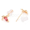 Cute Light Gold Plated Brass Stud Earrings EJEW-H106-02F-2